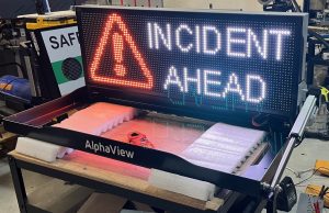 Small VMS sign for the top of the vehicles