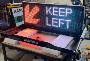 Small VMS sign for the top of the vehicles