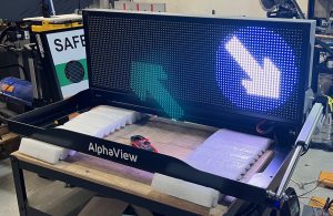 Small VMS sign for the top of the vehicles