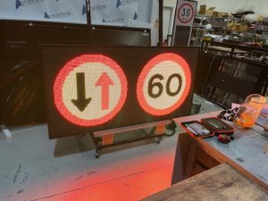 Vehicle back mounted VMS