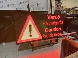 Large VMS for the maintenance road vehicle in Iceland
