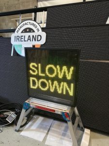 back mounted road sign