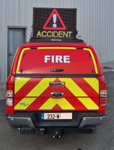 Firebrigade jeep with VMS